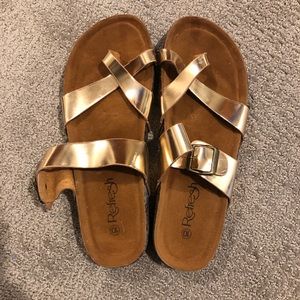 Rose gold sandals